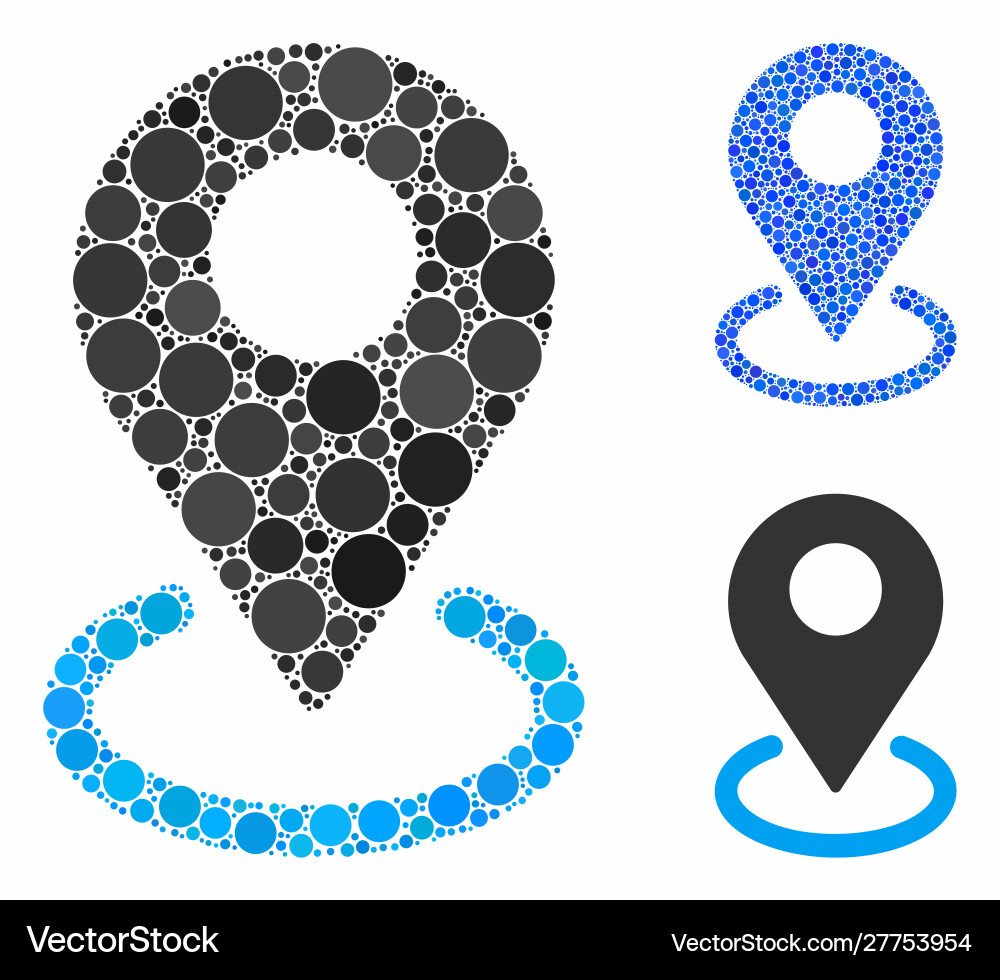 Geo targeting composition icon circle dots Vector Image