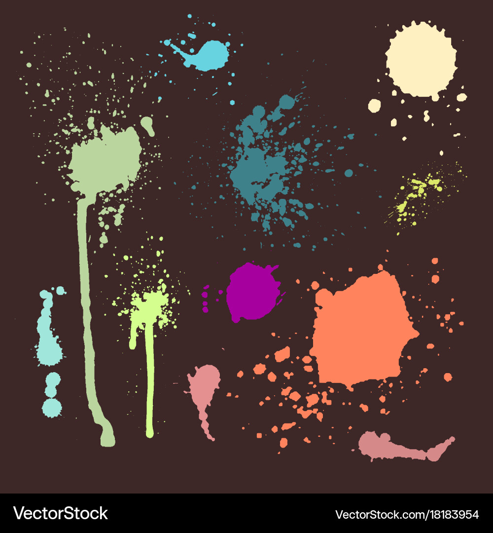Ink Splatter Collection vector image