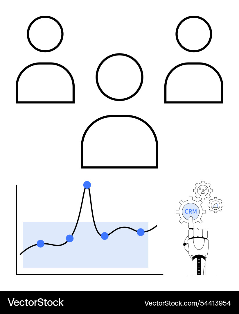 Integration von Krisen mit Datenanalyse und Teamwork Integration von Krisen mit Datenanalyse und Teamwork Vektorbild