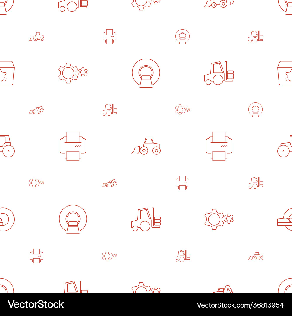 Machine icons pattern seamless white background Vector Image