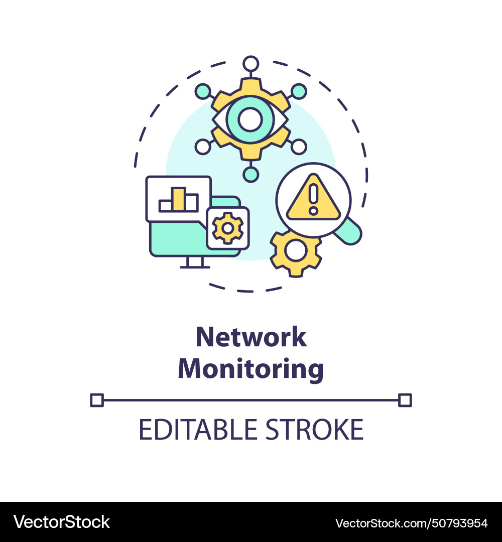 Network Monitoring Icon Vector Image