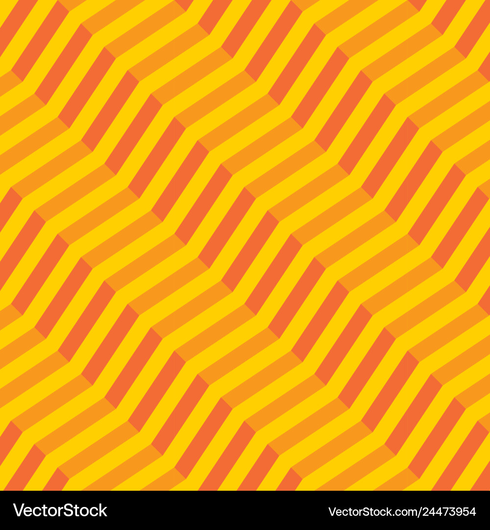 Retro geometric diagonal zigzag seamless pattern Vector Image