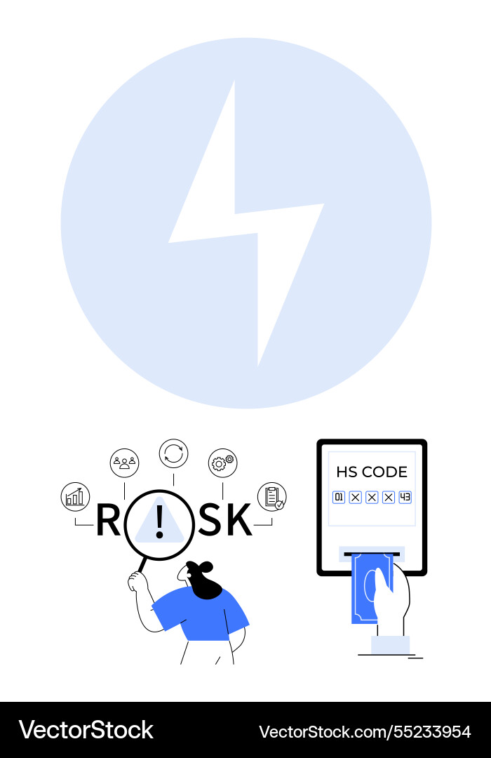 Risk analysis and data input process Risk analysis and data input process vector image