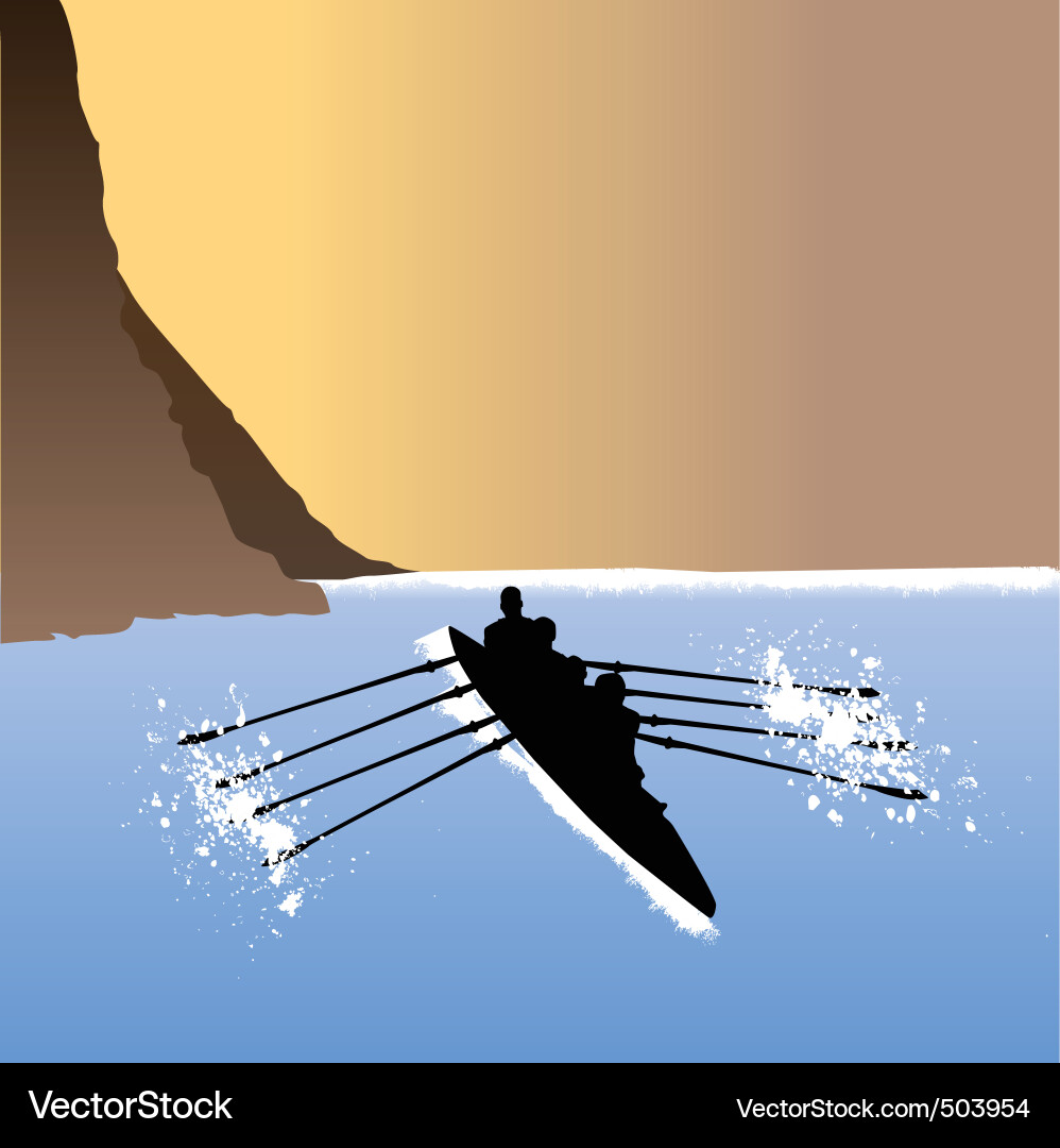 Rowing Royalty Free Vector Image - VectorStock