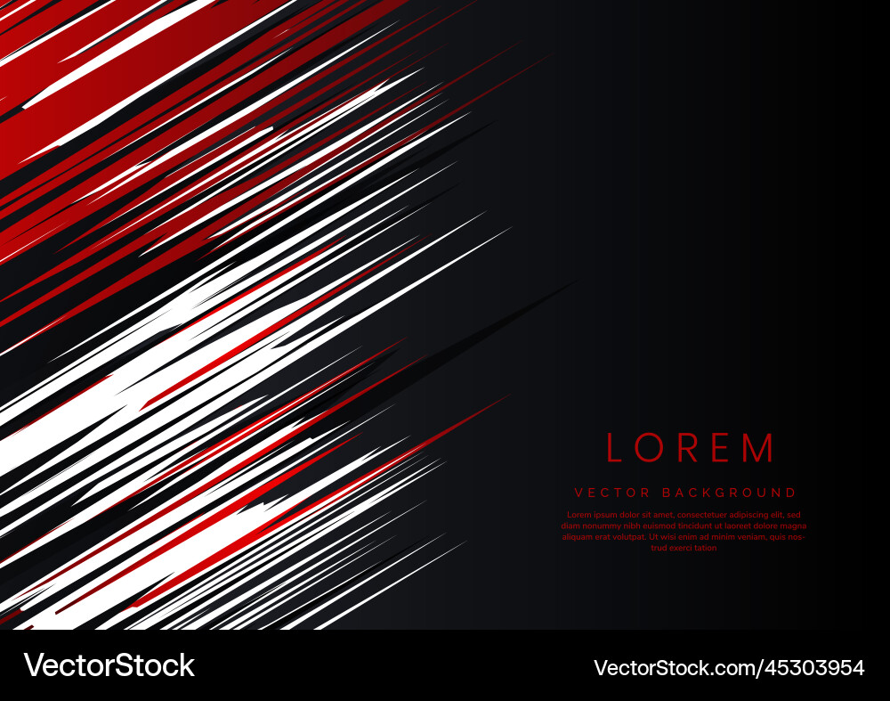 Template abstract red black and white background vector image