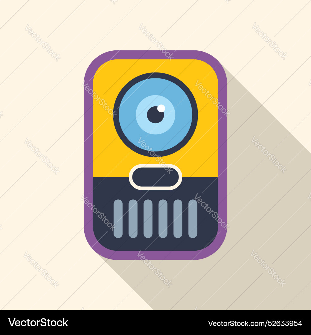 Yellow intercom system is allowing access Yellow intercom system is allowing access vector image