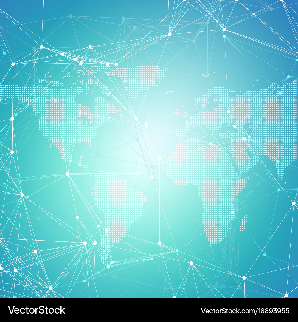 Abstract futuristic background with connecting vector image