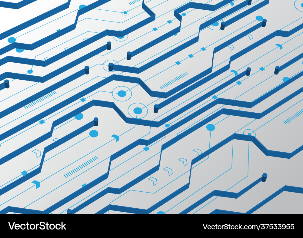 Circuit technology background with hi-tech Circuit technology background with hi-tech vector image