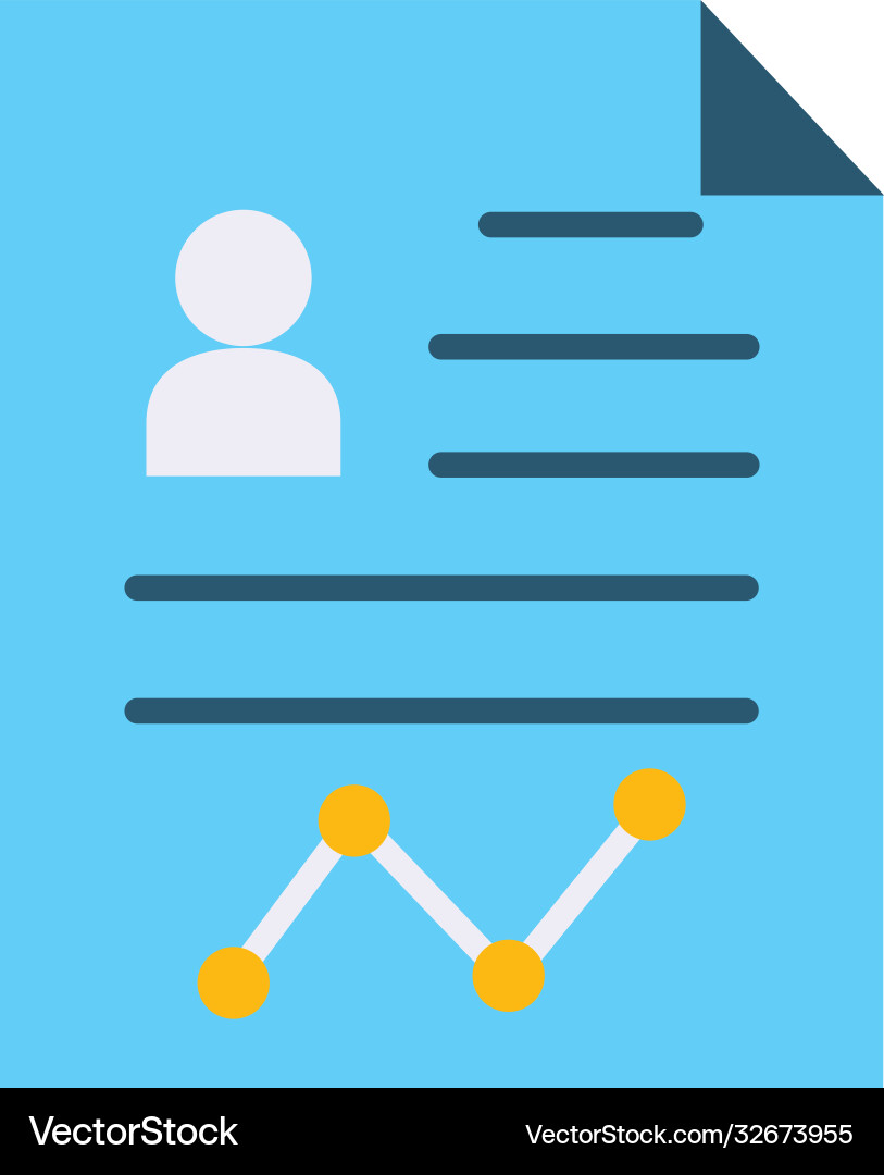 Cv document with avatar person and graphic chart Cv document with avatar person and graphic chart vector image