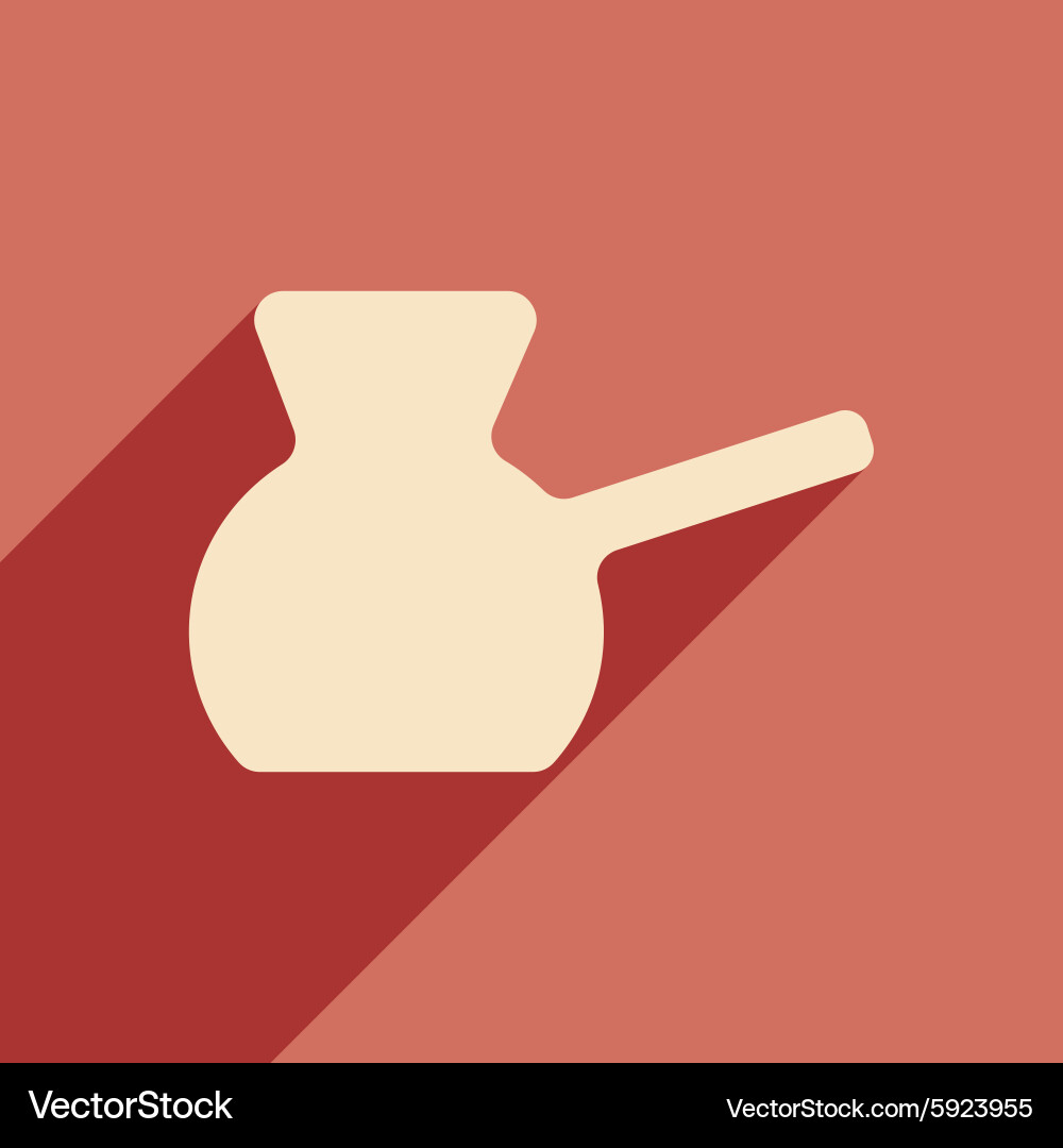 Flat with shadow icon and mobile application turk vector image