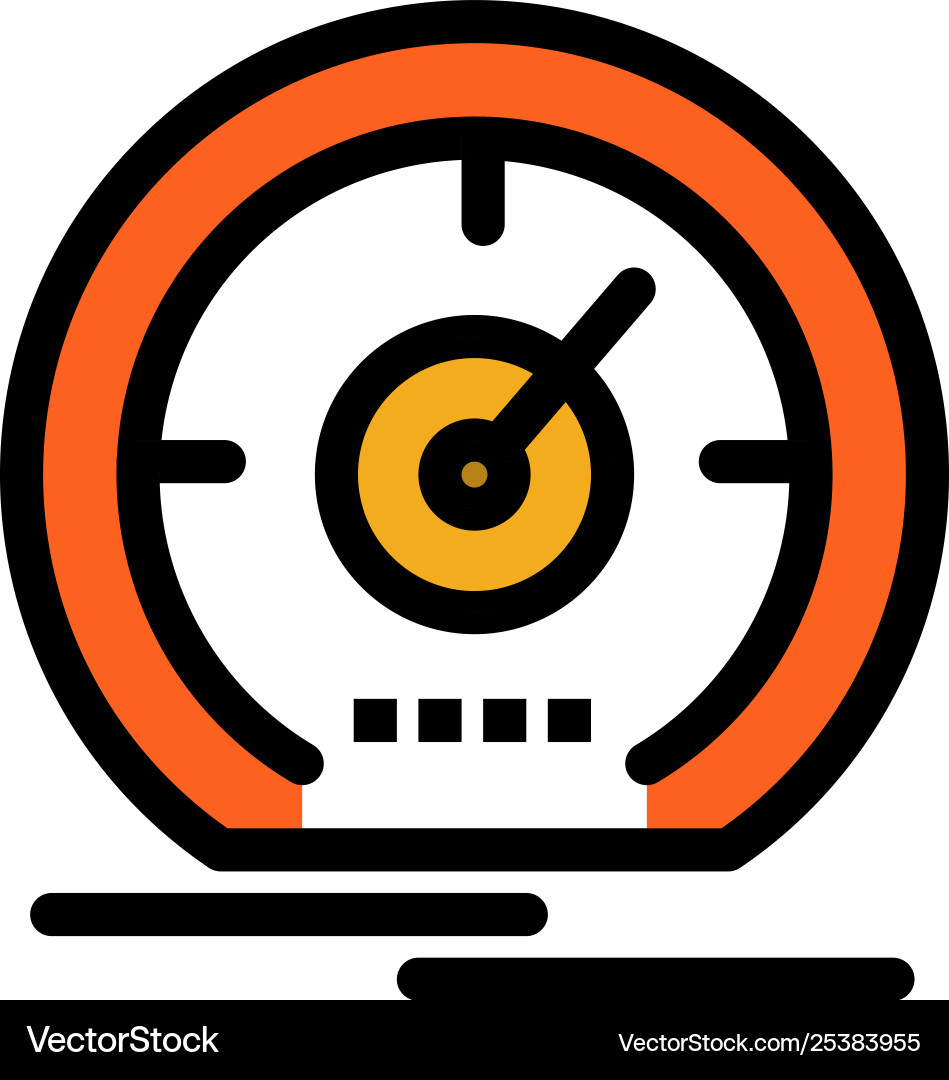 Gauge dashboard meter speed speedometer flat Gauge dashboard meter speed speedometer flat vector image