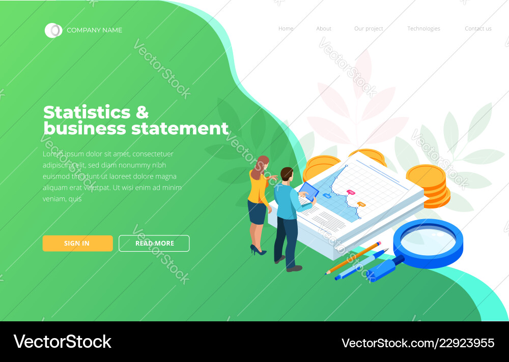 Isometric analysis data and investment stack Isometric analysis data and investment stack vector image