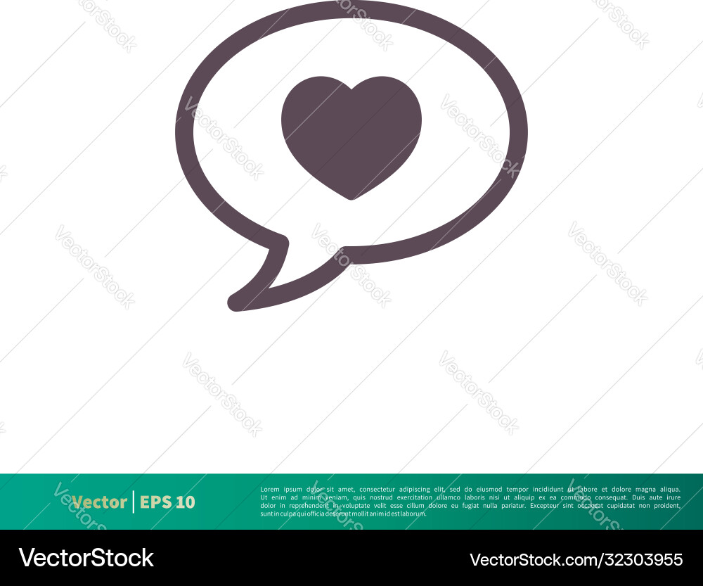 Love chat icon logo template design eps 10 Love chat icon logo template design eps 10 Vector Image