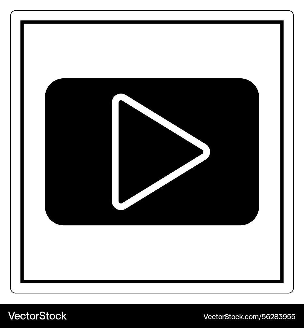 Play button icon in a minimalist style for user Play button icon in a minimalist style for user Vector Image