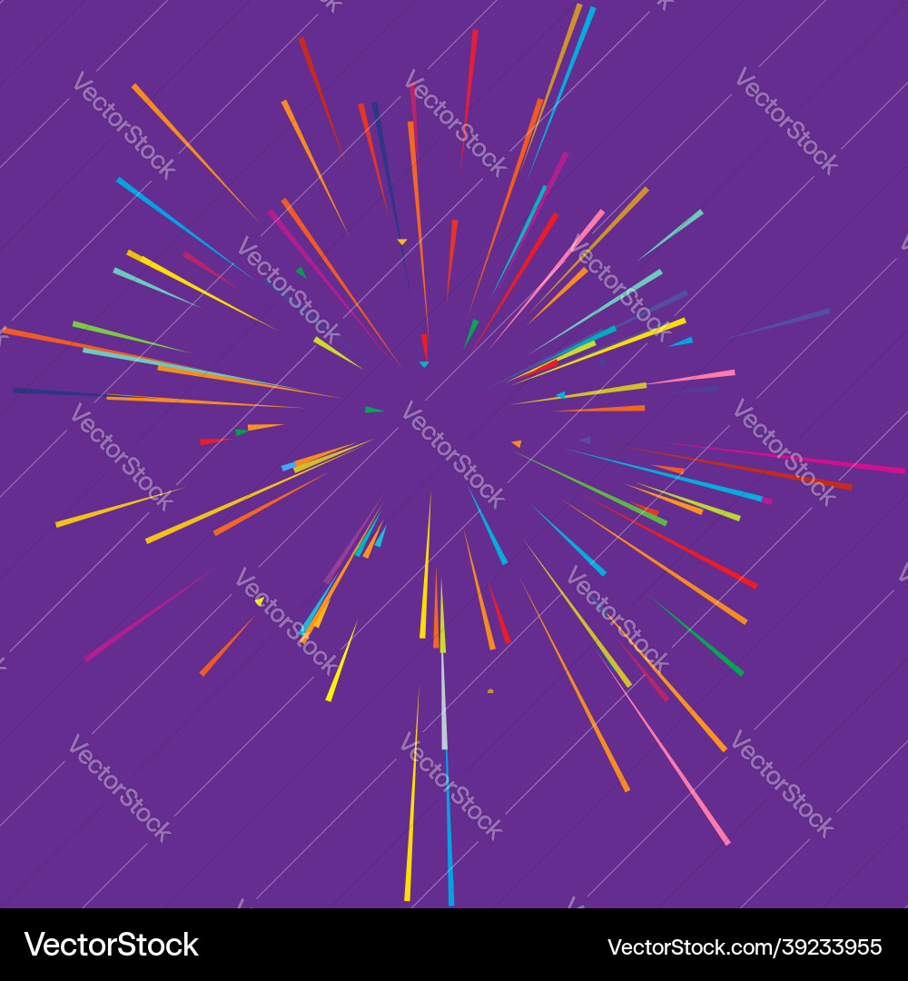 Radial radiating dynamic rays beams lines Vector Image