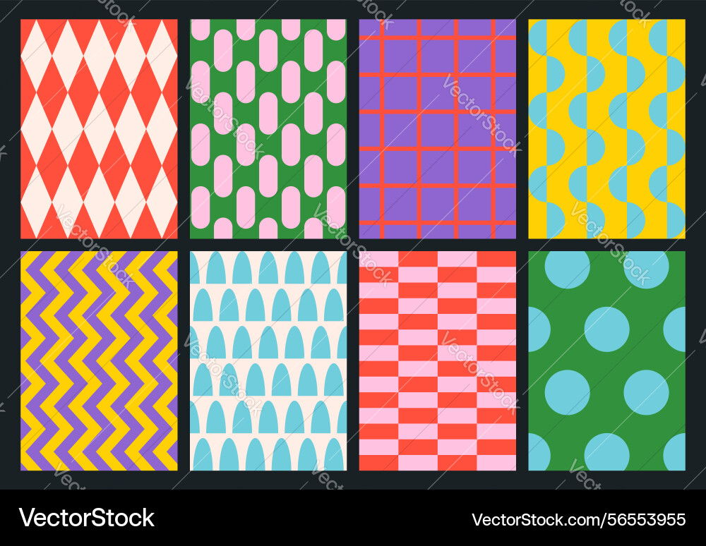 Set of colorful geometric backgrounds minimal Set of colorful geometric backgrounds minimal vector image