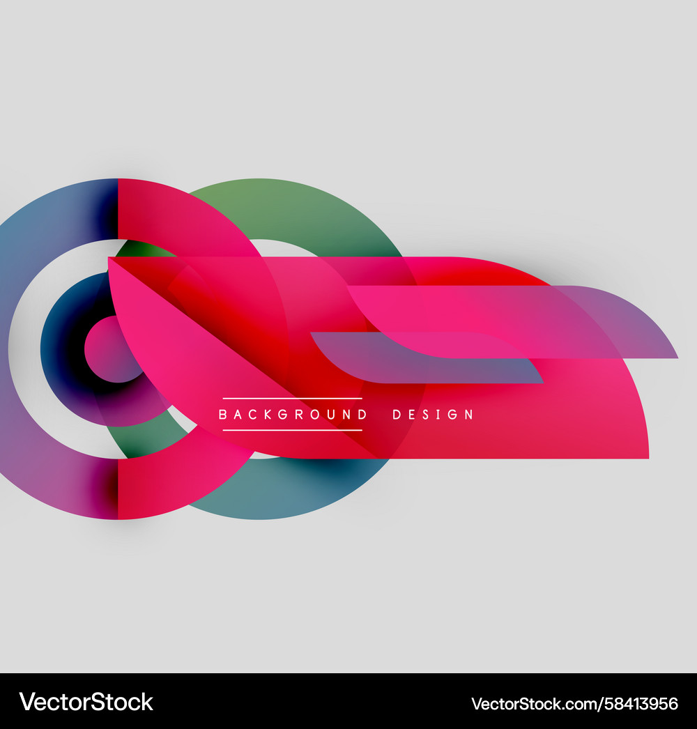 Abstract shapes overlap creating vibrant color Abstract shapes overlap creating vibrant color Vector Image