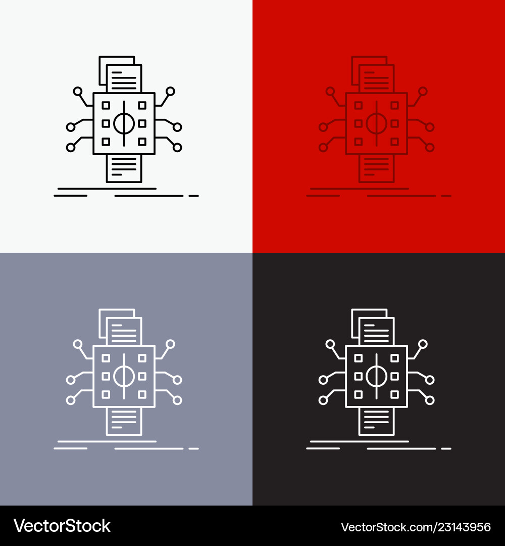 Analysis data datum processing reporting icon Analysis data datum processing reporting icon Vector Image