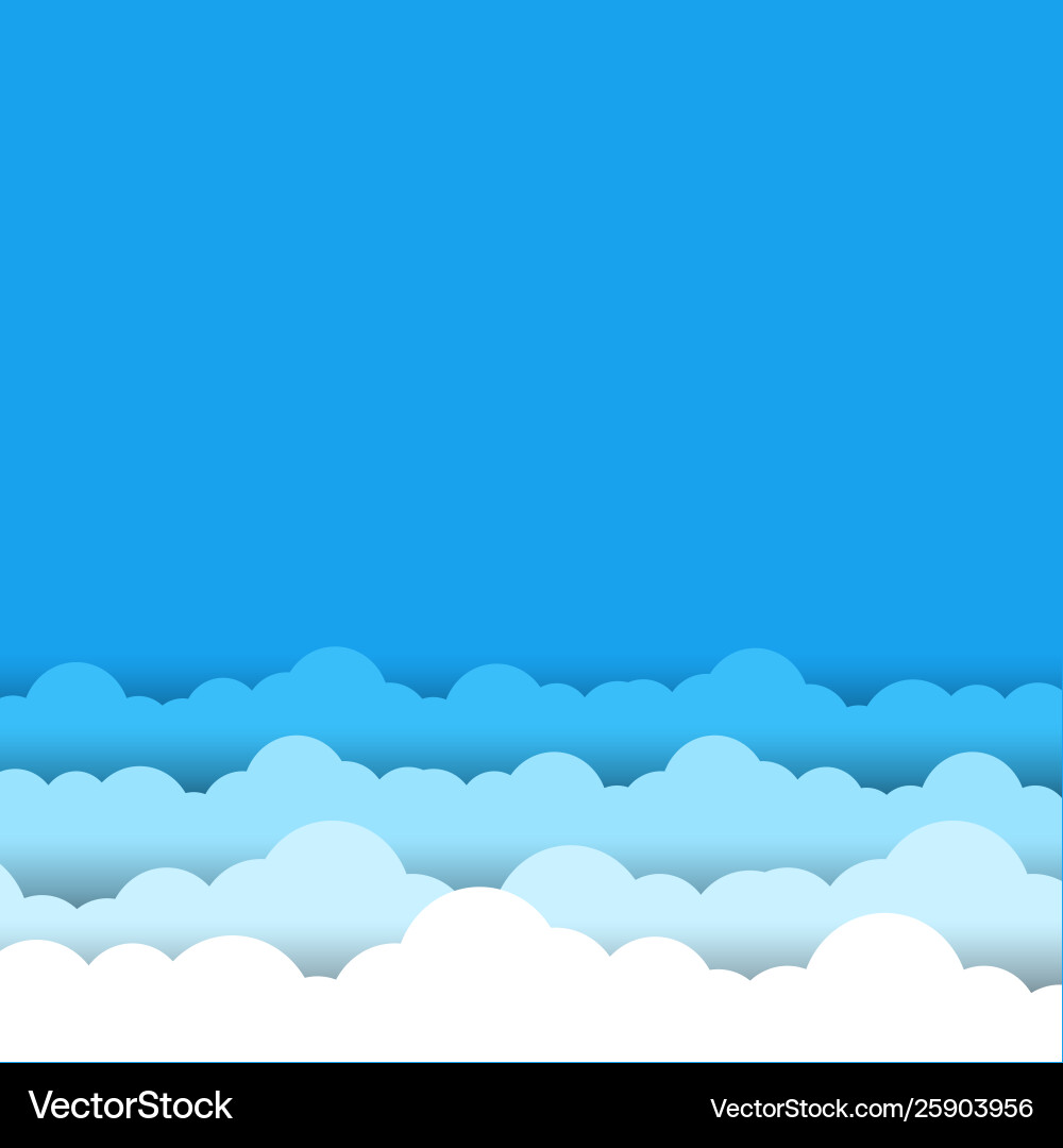 Blue sky white clouds background Royalty Free Vector Image