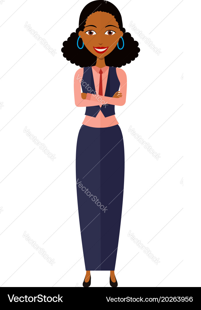 Confident african american businesswoman vektorbild