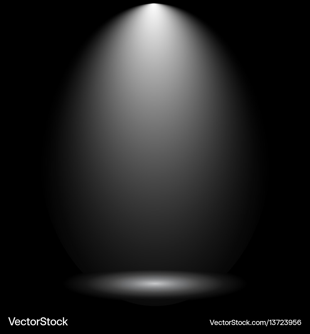 Dark Empty Studio with Spotlight Vector Image
