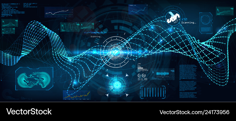Data Flow & Big Data Analytics vector image