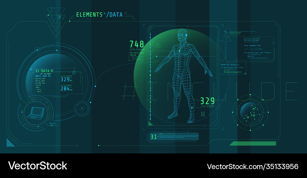 Design virtual interface data Design virtual interface data vector image