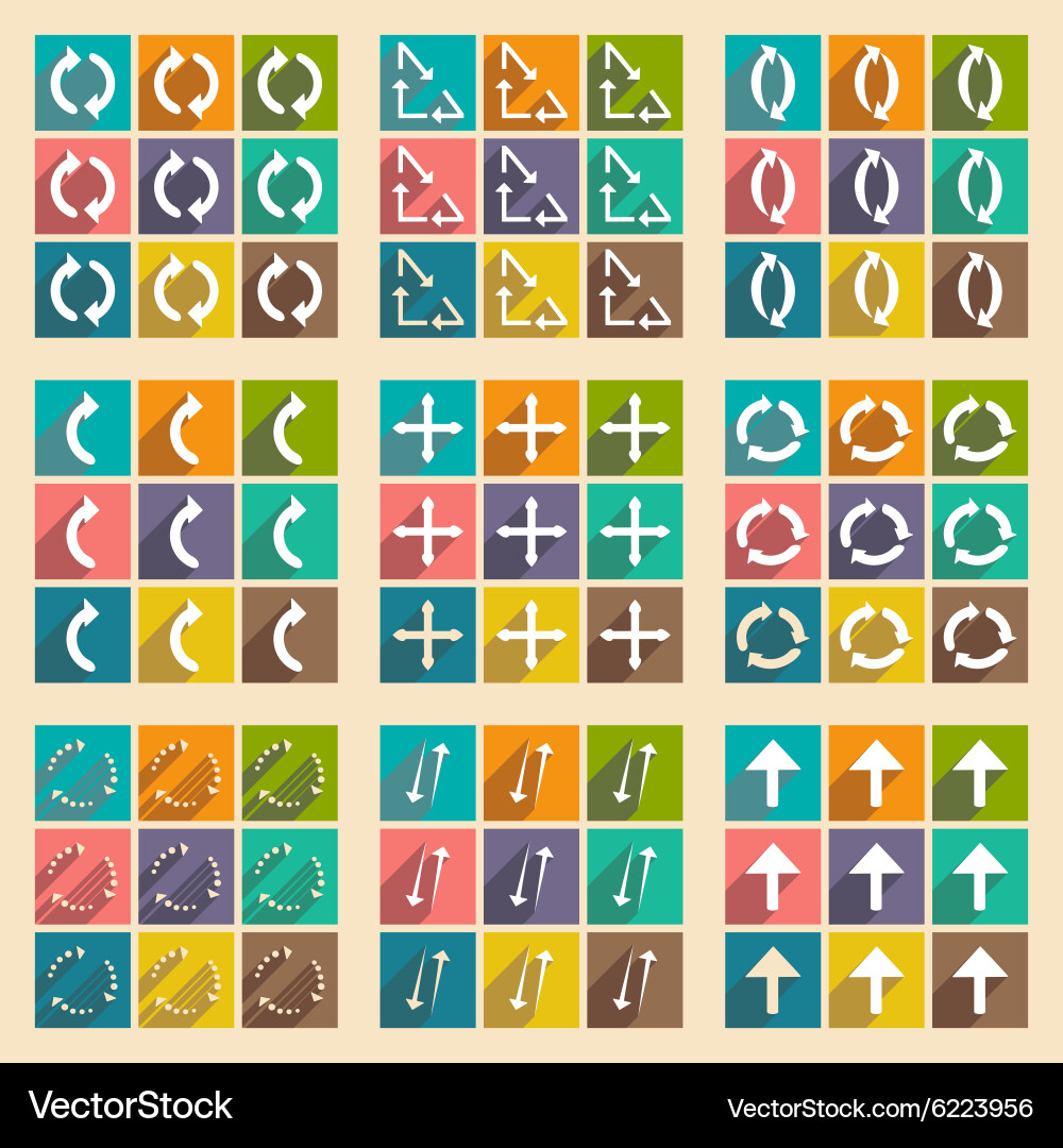 Flat with shadow concept and mobile application vector image