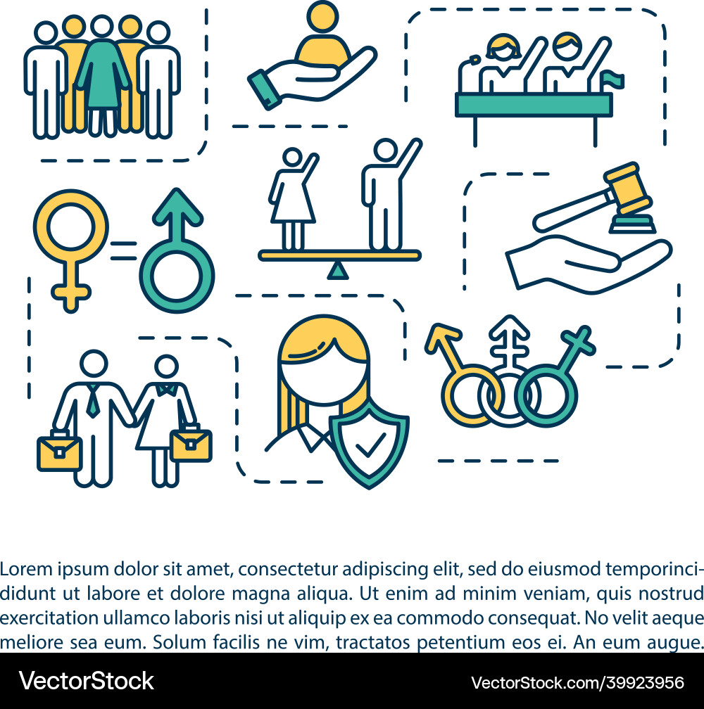 Gender equality concept icon with text feminism Gender equality concept icon with text feminism vector image