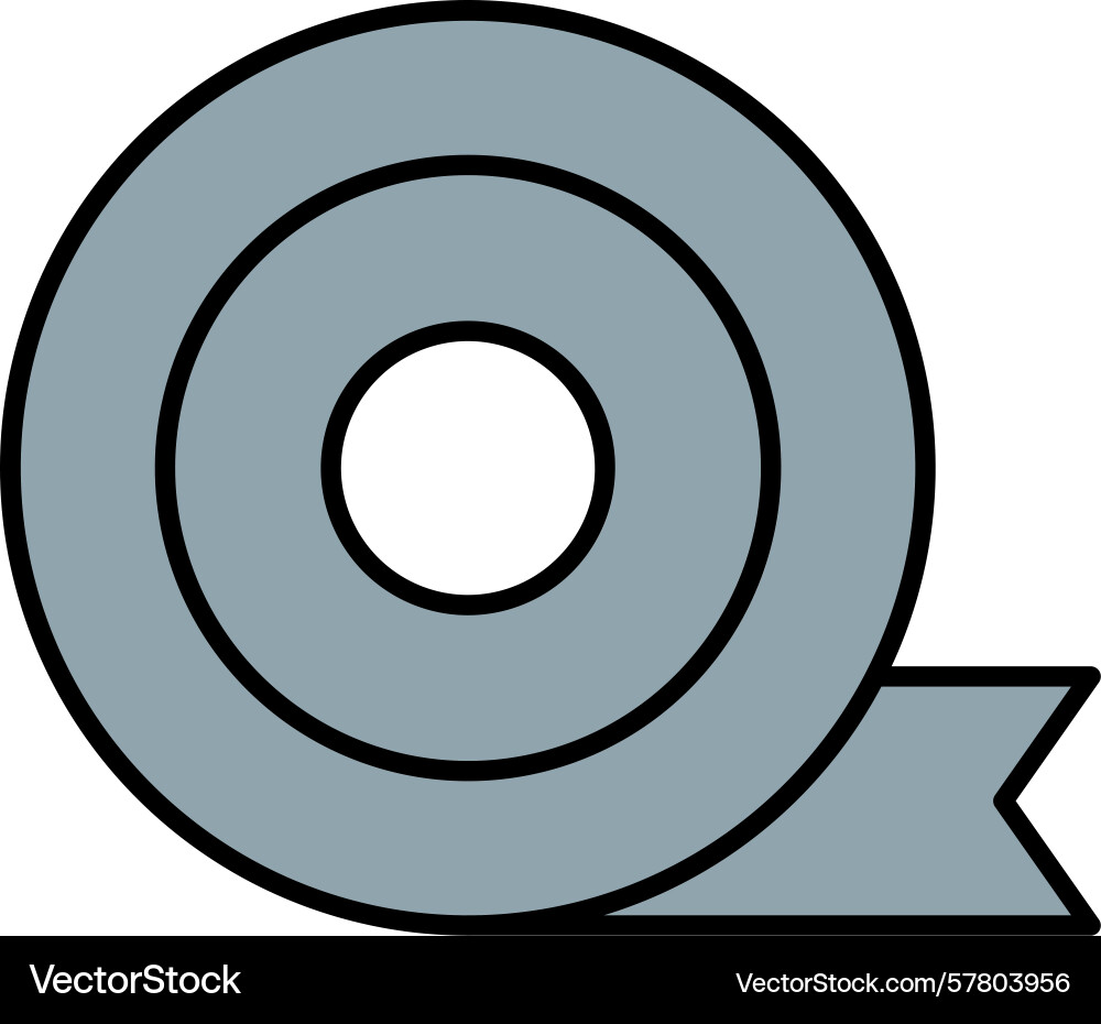 Insulating tape line filled icon Vector Image