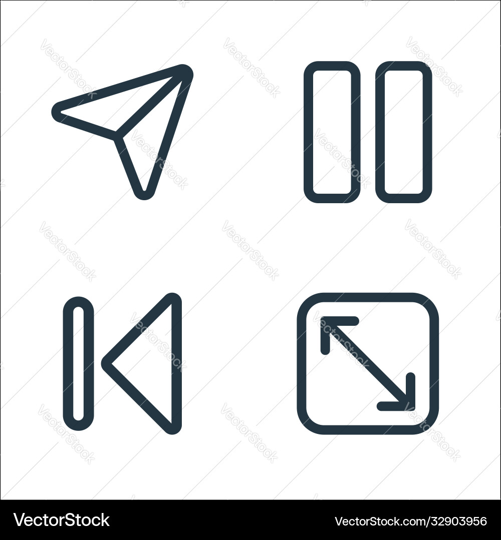 Interface line icons linear set quality Interface line icons linear set quality vector image