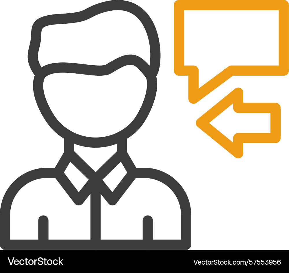Interviewer two color icon Vector Image