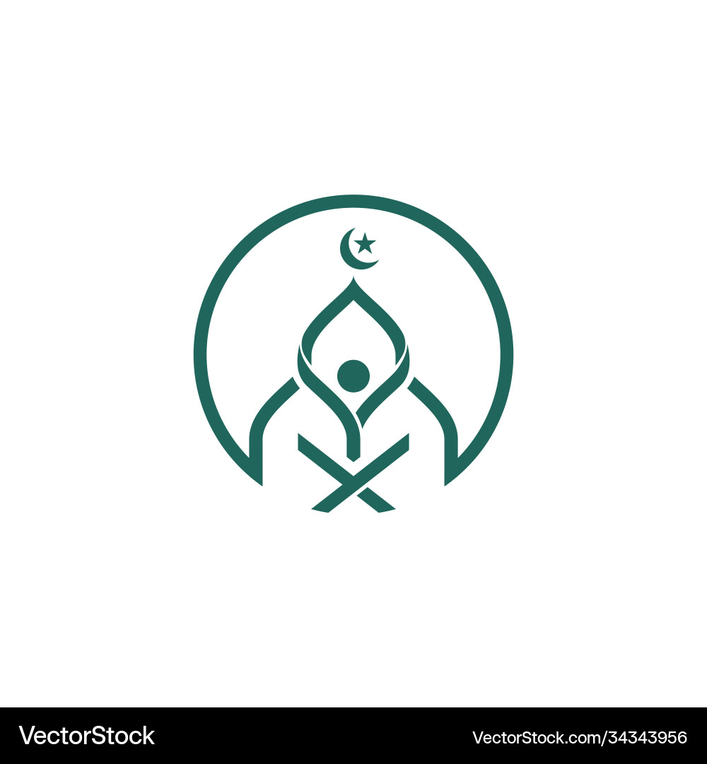 Islamische Schule Ikone Design Islamische Schule Ikone Design vektorbild