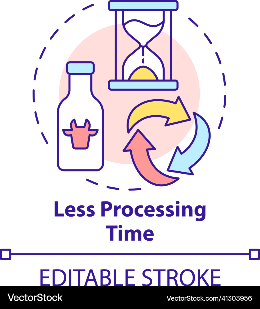 Less processing time concept icon Less processing time concept icon vector image