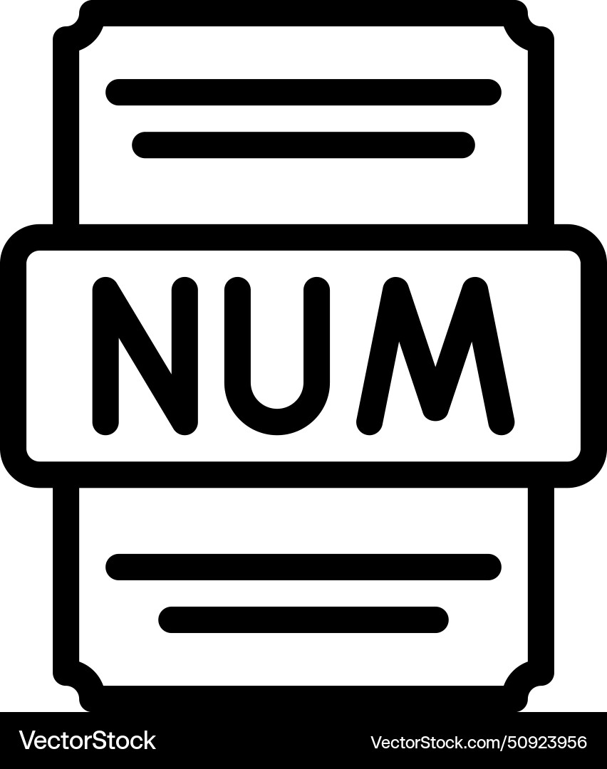 Number icons file type spreadsheet files document Number icons file type spreadsheet files document vector image
