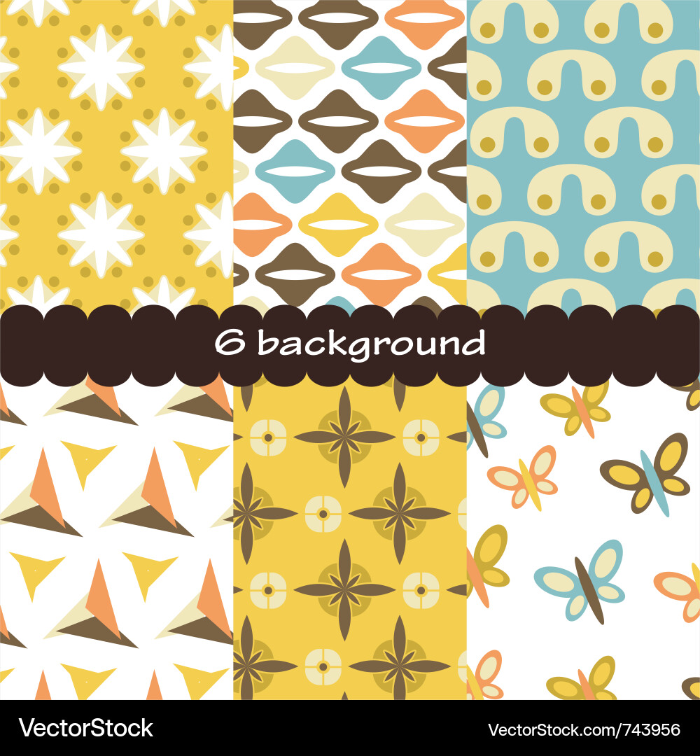 Retro Geometric Patterns vector image