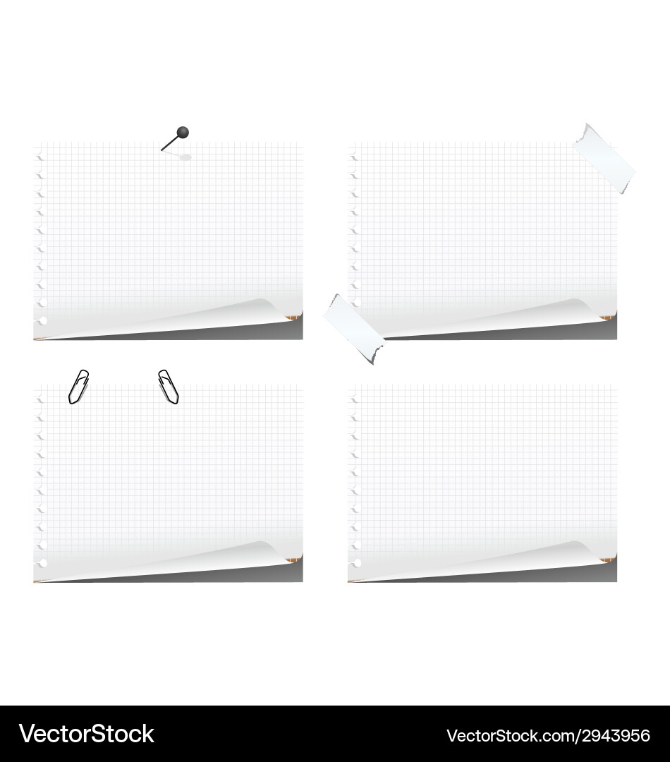 Set of Notepad Pages vector image