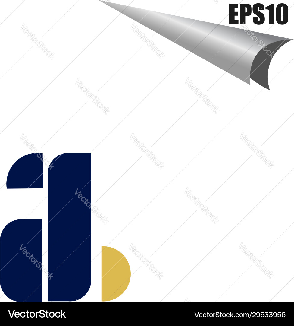 Simple ab initial monogram design template Vector Image