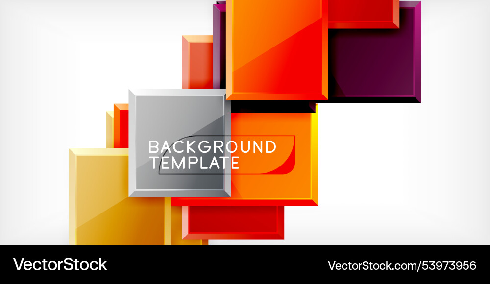 Square shape color abstract geometry Vector Image