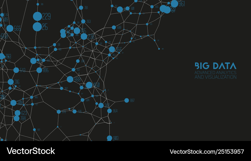 Abstract colorful graph big data Abstract colorful graph big data vector image