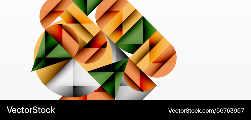 Abstract geometric composition shapes overlap Abstract geometric composition shapes overlap vector image