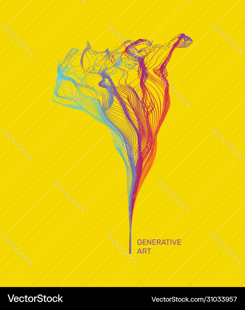 Array with dynamic emitted particles water splash Array with dynamic emitted particles water splash vector image