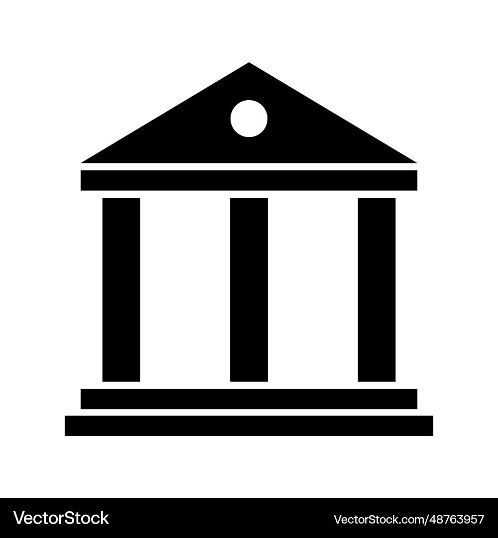 Building university architecture icon museum Building university architecture icon museum vector image