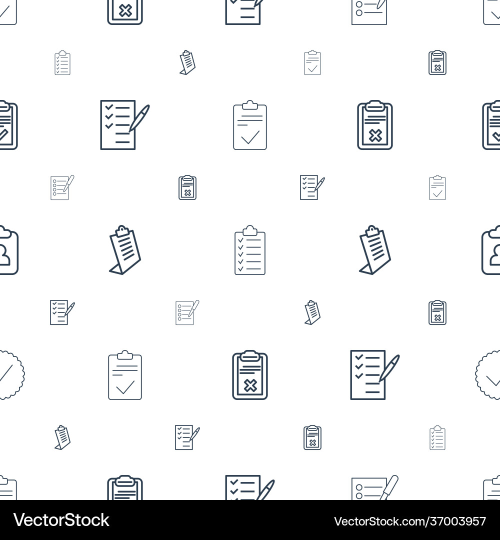 Checkbox icons pattern seamless white background vector image