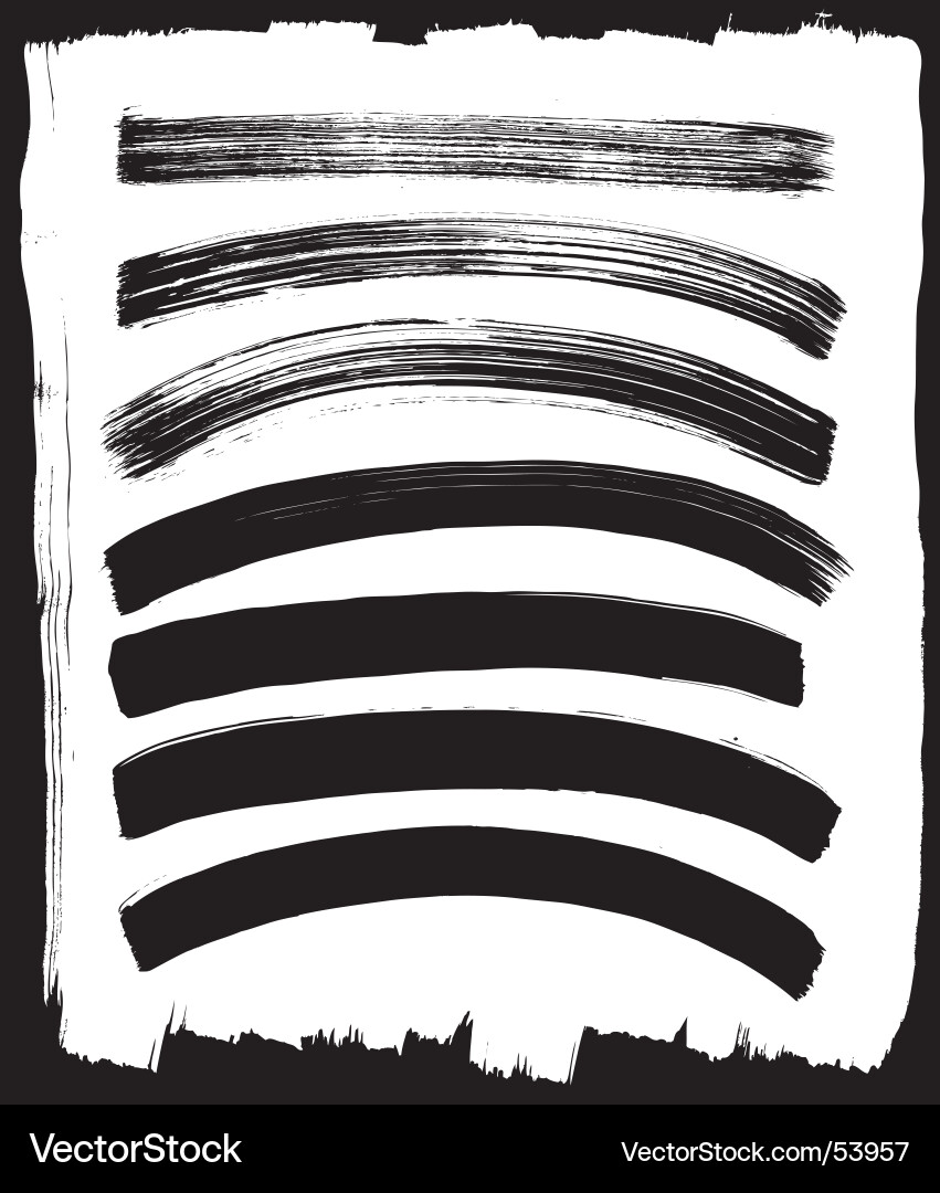 Dynamic Brush Strokes Vector Image