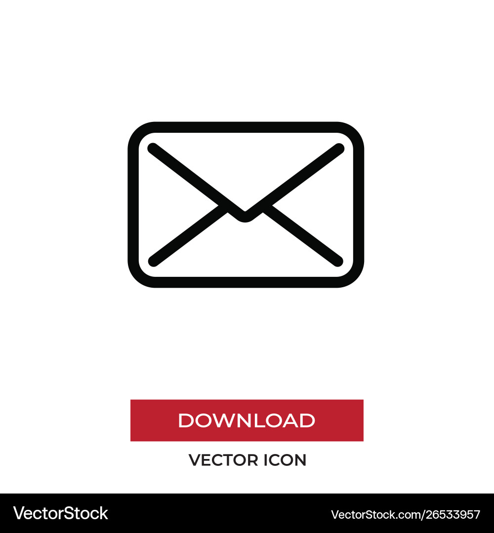 Envelope icon in modern style for web site Envelope icon in modern style for web site vector image