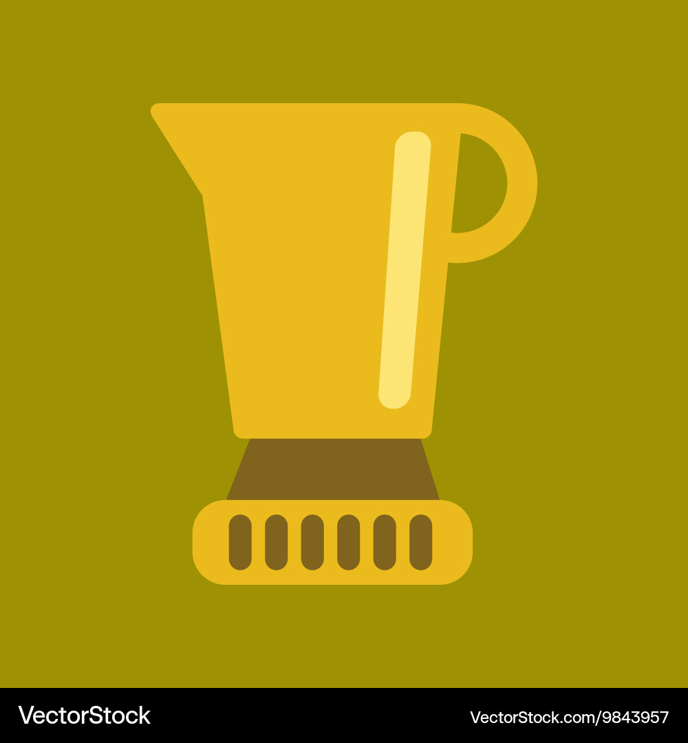 Flat icon on background coffee machine maker Vector Image