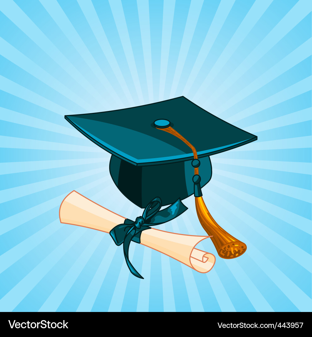 Graduation Radial Background Vector Image