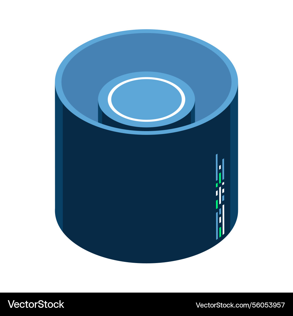 Isometric cloud database computing and file Isometric cloud database computing and file vector image