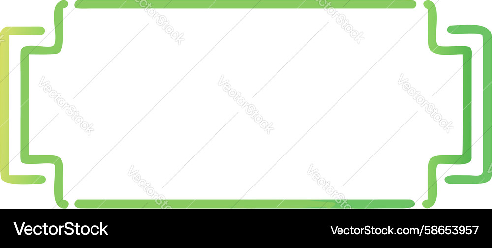 Modern rounded rectangle frame with outer breaks Vector Image